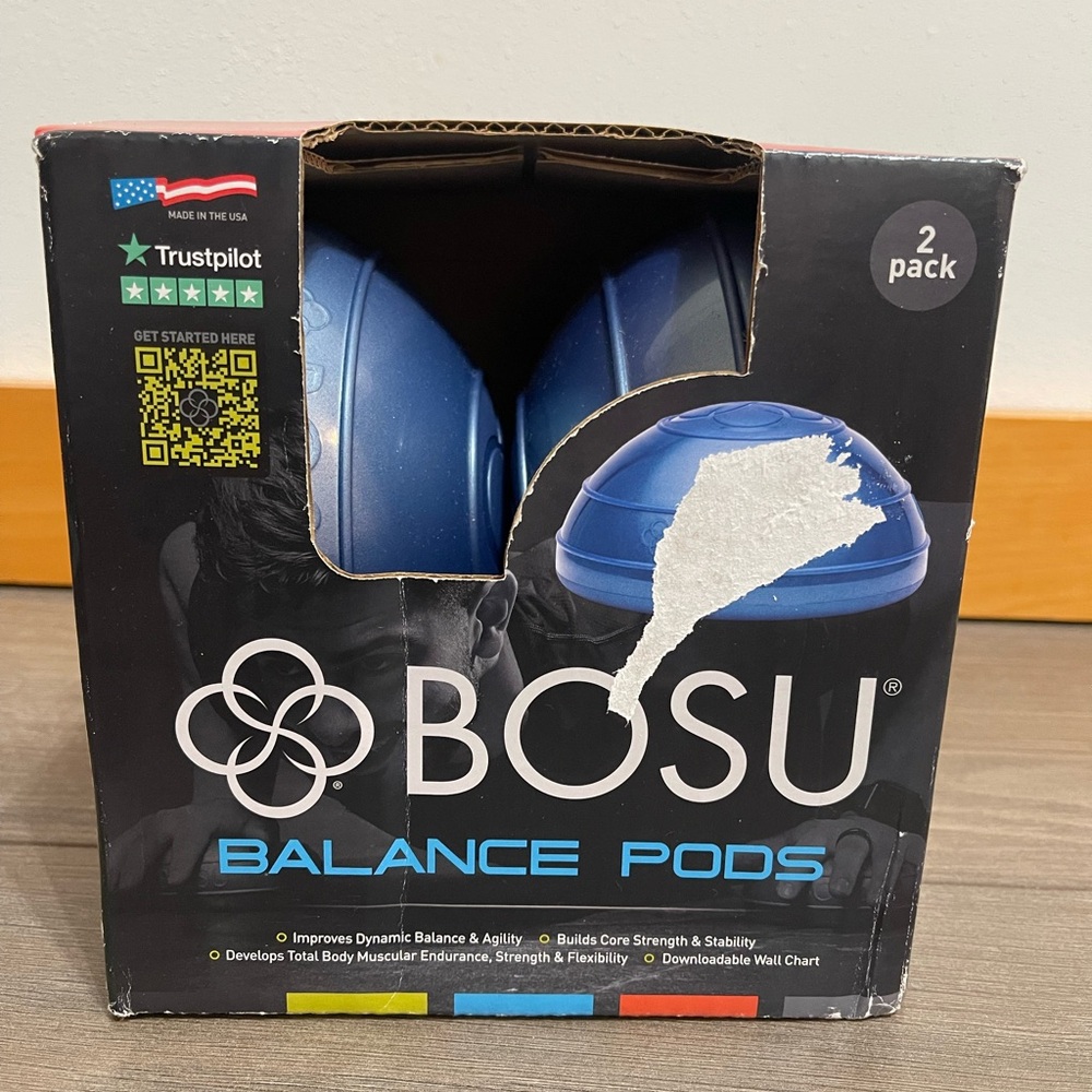 BOSU 2-Pack Balance Ball Trainer, 6.5 Inch, Cardio Workout Pod, Core Strength,
